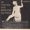 Dietrich, Marlene - An Interview With