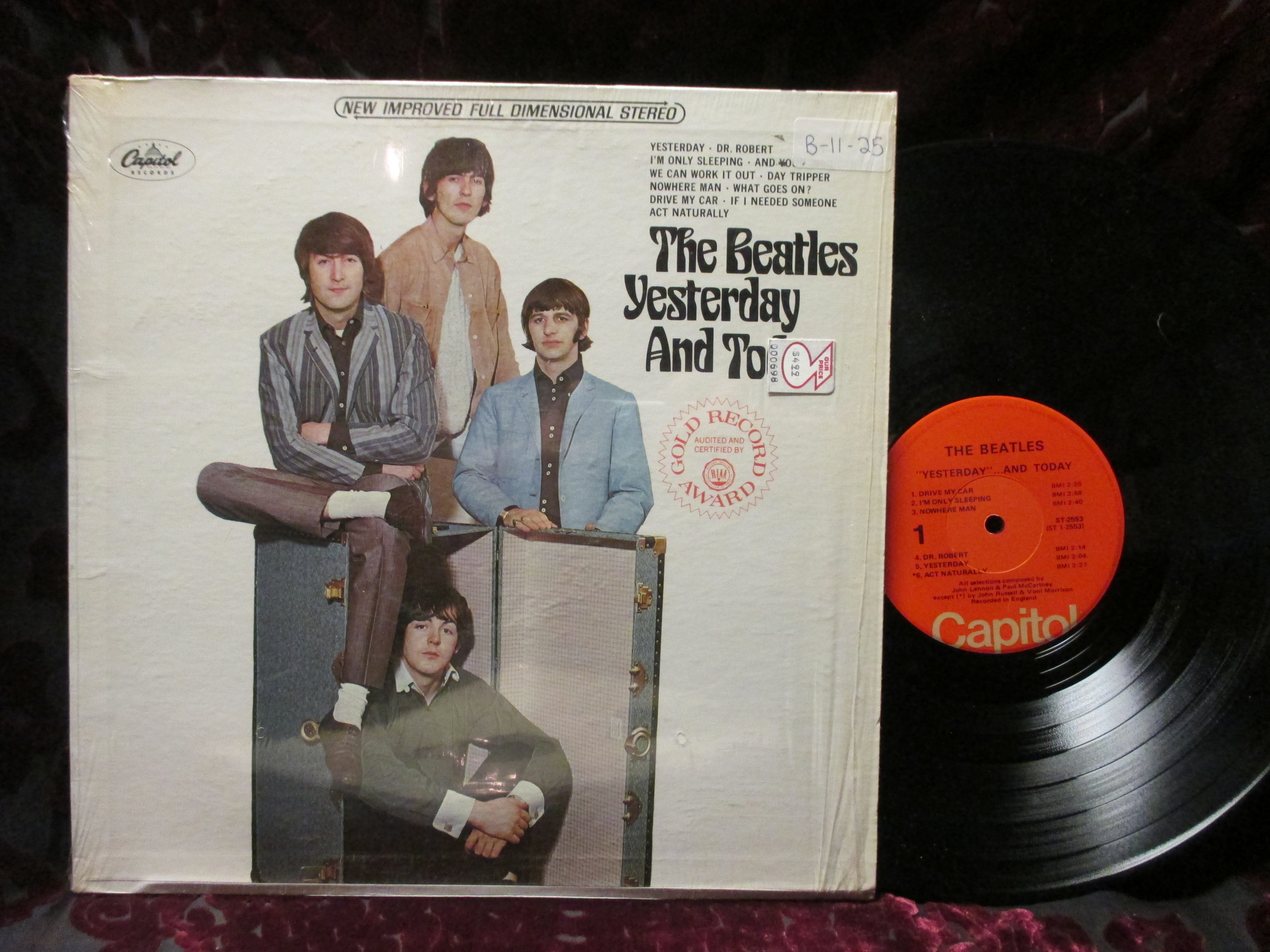 Beatles - Yesterday And Today - orangel label sticker on cov - Times ...